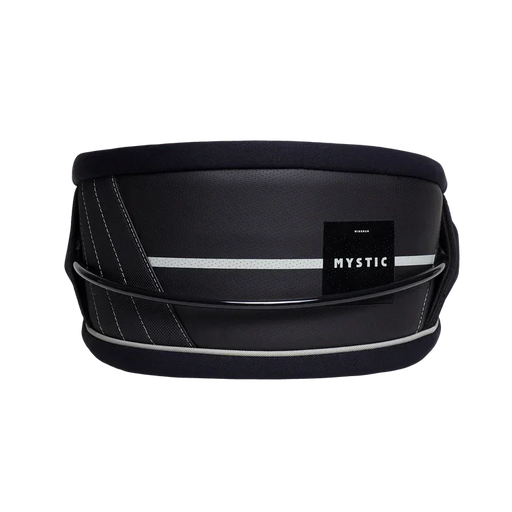 Cinturão de kitesurf Mystic preto com detalhe cinza, acessório para velejo e kite na Orca Sports
