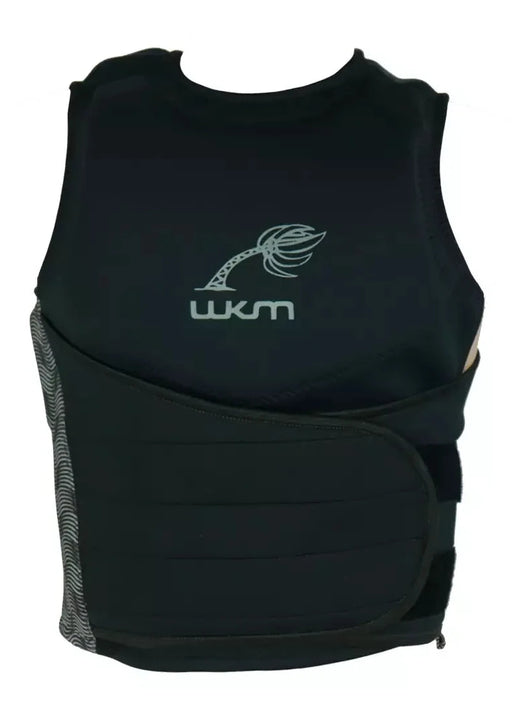 Colete salva-vidas preto WKM para kitesurf, ideal para esportes aquáticos Orca Sports.