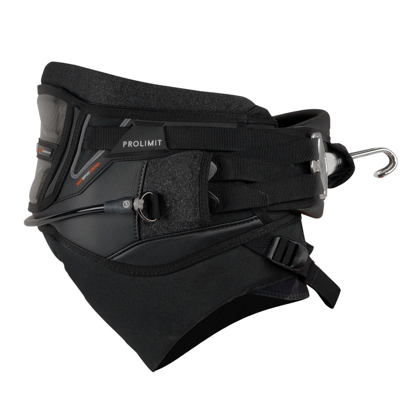Cinturão de kitesurf Prolimit preto, ajustável, com gancho metálico, acessório para velejo