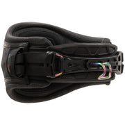 Cinto de trapézio preto para kitesurf Orca Sports com fivela metálica multicolorida