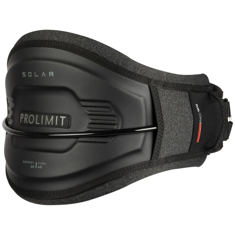 Cinturão de kitesurf Prolimit Solar preto, acessório esportivo à venda na Orca Sports