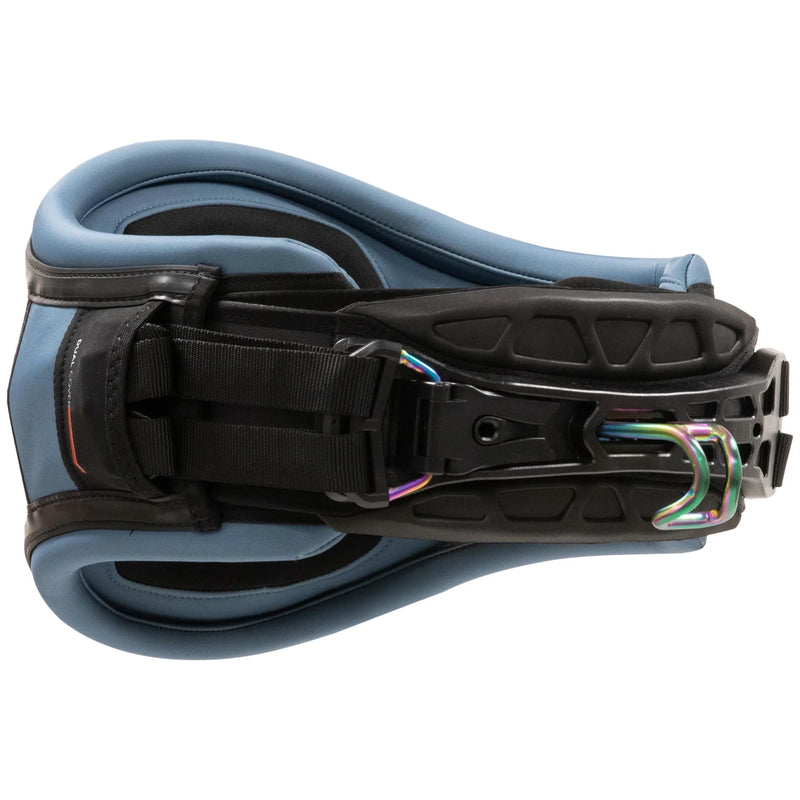 Cinturão de kitesurf azul com fivela de metal preto e detalhes robustos, Orca Sports