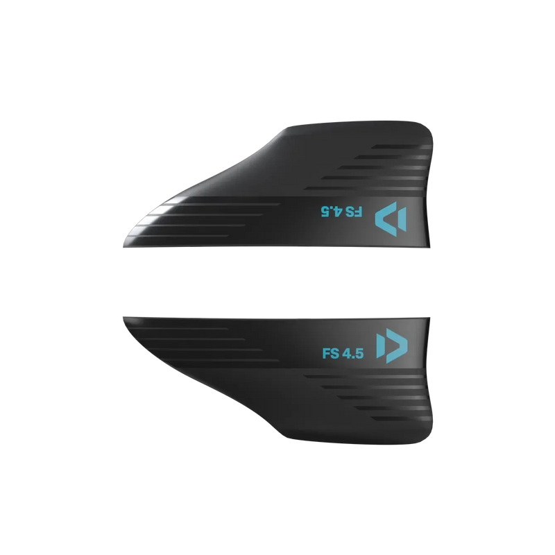 Conjunto de quilhas FS 4.5 para kitesurf em preto, Orca Sports, acessórios para pranchas.