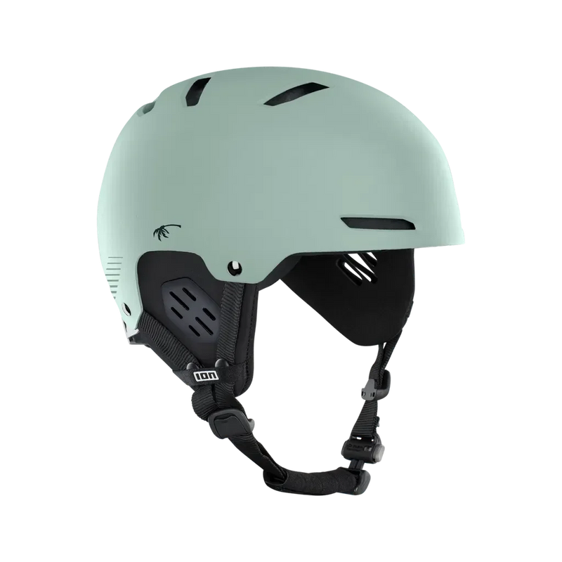 Capacete esportivo ION verde oliva para kitesurf, triathlon e esportes aquáticos Orca Sports