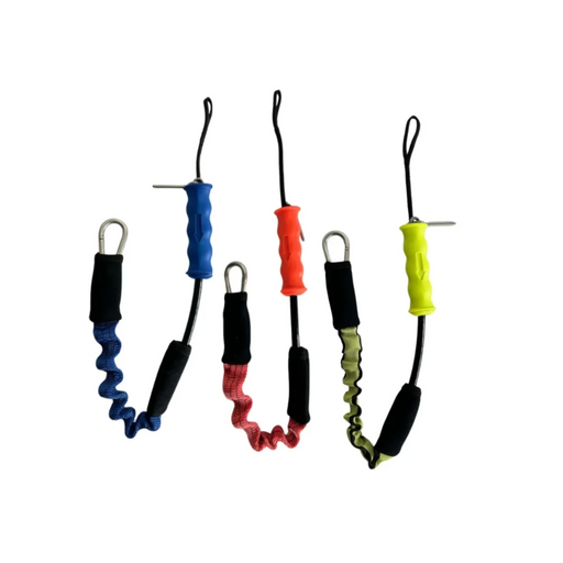 Leashes para kitesurf coloridos com alças e mosquetão, Orca Sports
