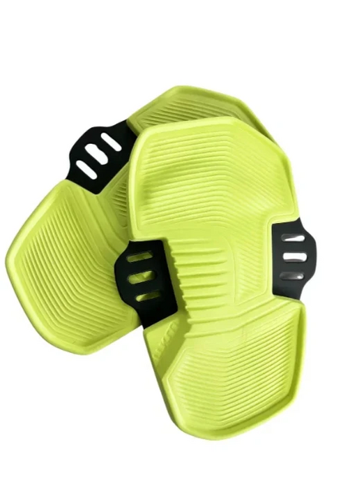 Pads de kiteboard amarelos com detalhes pretos, acessórios para pranchas de kitesurf Orca Sports