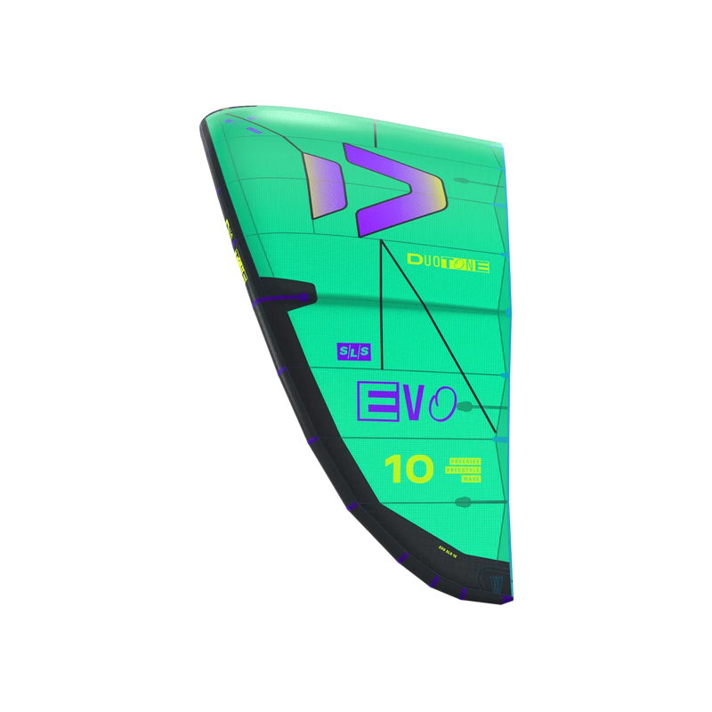 Pipa de kitesurf Duotone EVO verde 10m, produto esportivo vendido na Orca Sports