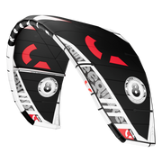 Pipa de kitesurf Reedin SuperModel HTF preta, branca e vermelha, vendida pela Orca Sports.