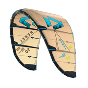 Pipa de kitesurf Duotone Rebel SLS bege com detalhes azuis, número 10, esportes aquáticos Orca Sports.