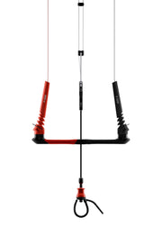 Barra F-One Atom para kitesurf nas cores preta e vermelha, vendida na Orca Sports
