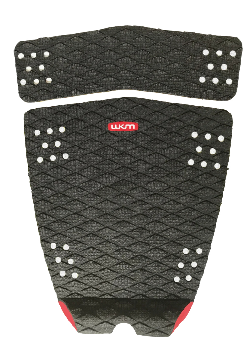 Deck traseiro preto WKM para prancha de kitesurf, textura antiderrapante, Orca Sports.