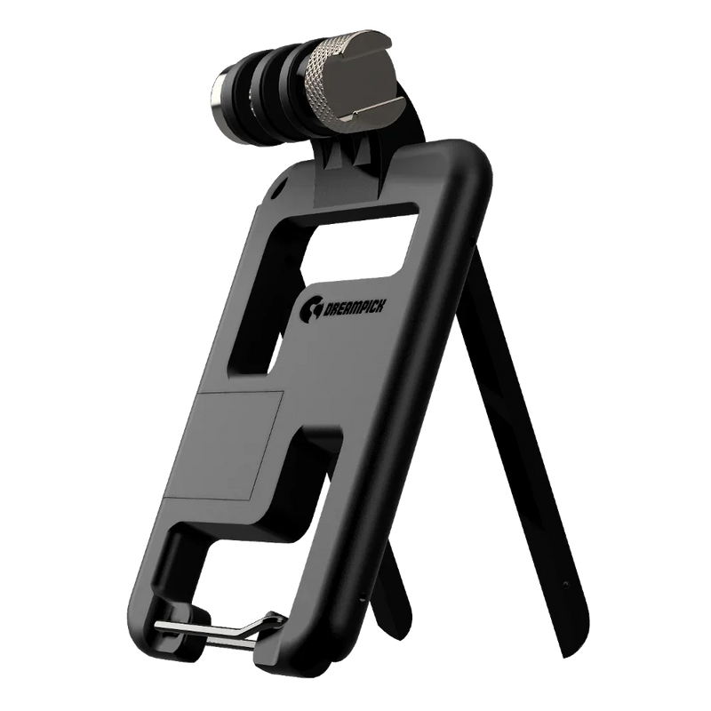 Suporte multifuncional preto DreamPick para GoPro e Osmo Action, acessório esportivo Orca Sports