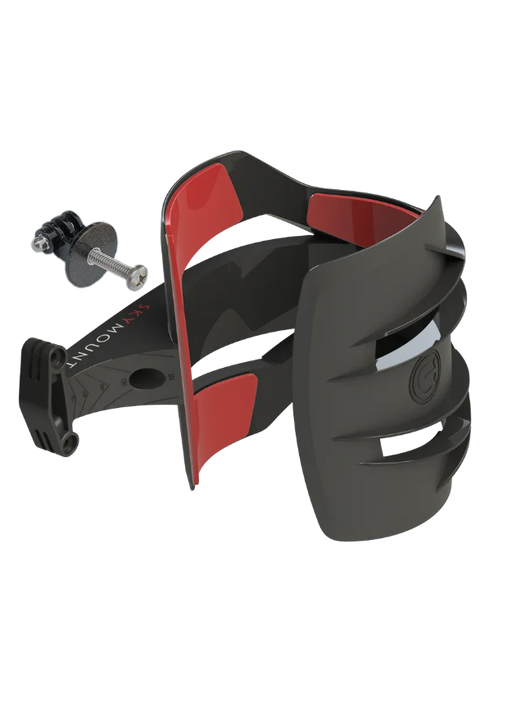 Kit SkyMount selfie para kitesurf, suporte preto e vermelho com parafuso, Orca Sports.
