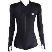 Roupa de neoprene feminina preta manga longa para kitesurf Orca Sports