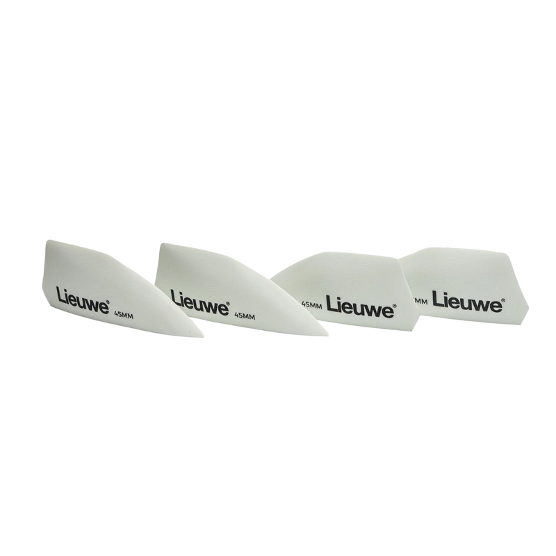 Conjunto de quatro quilhas Lieuwe 45mm brancas para kitesurf, acessório Orca Sports