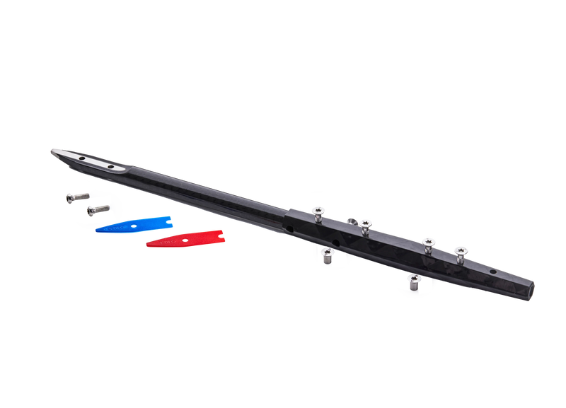 Fuselagem de carbono para kitesurf com parafusos e espaçadores coloridos, Orca Sports