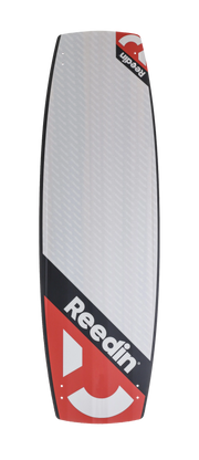 Prancha de kitesurf Reedin branca e vermelha, equipamento esportivo na Orca Sports