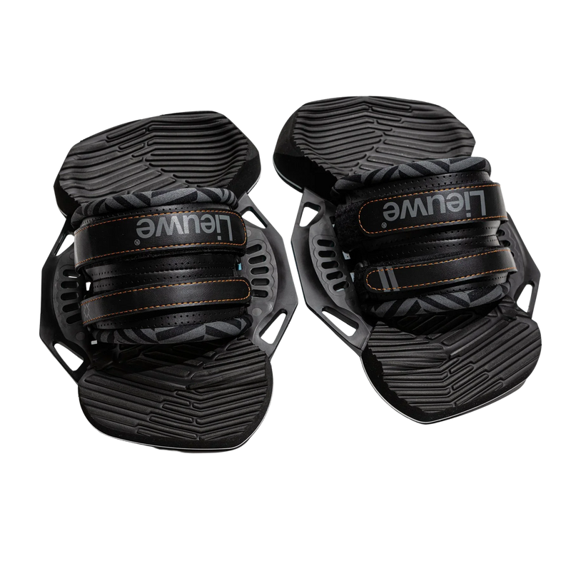 Pads e alças de kitesurf preto da marca Lieuwe, acessórios esportivos Orca Sports