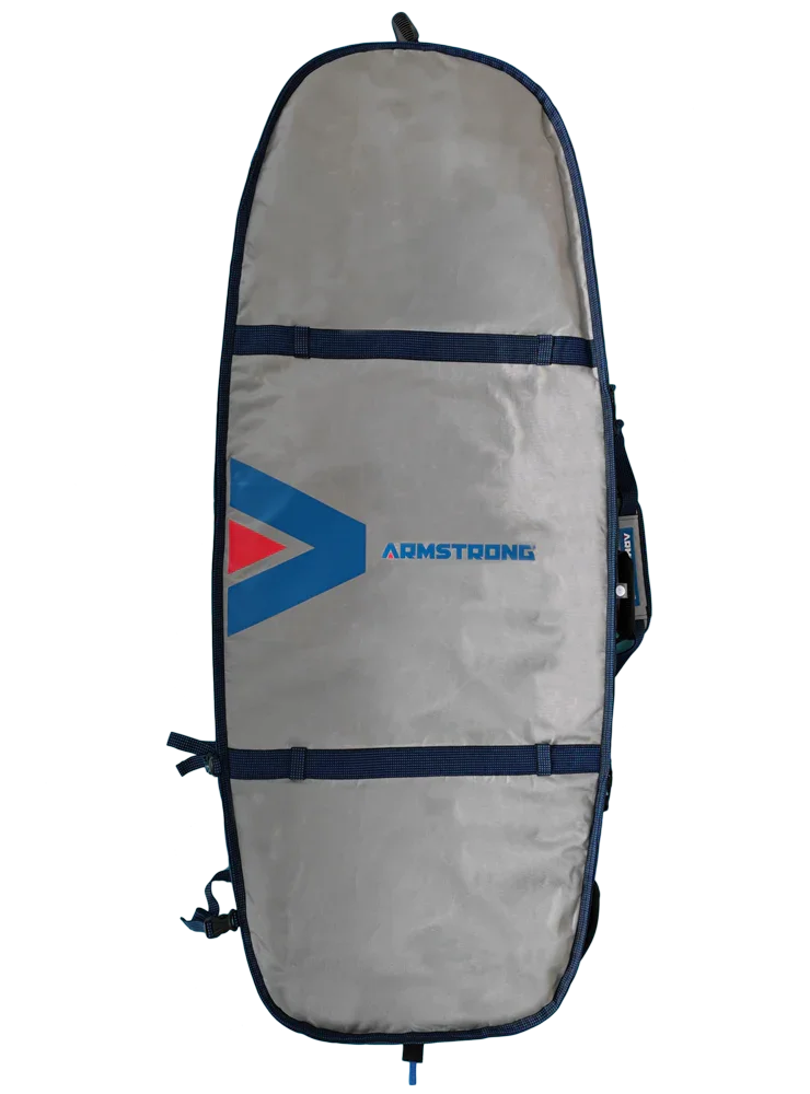 Capa protetora para prancha de wing sup Armstrong cinza com alças e logo, Orca Sports